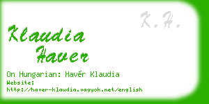 klaudia haver business card