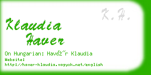 klaudia haver business card